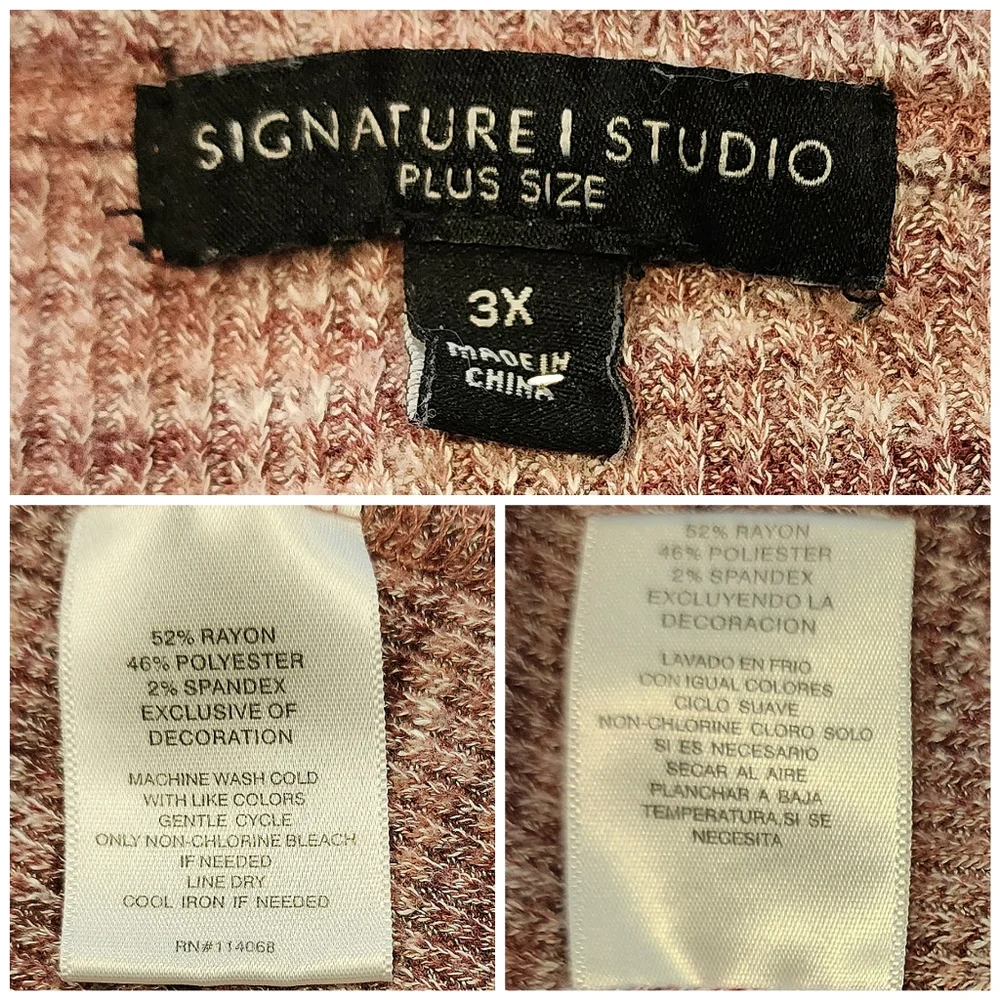 SIGNATURE STUDIO PLUS SIZE CASUAL TOP 3X - Picture 7 of 12